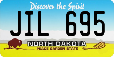 ND license plate JIL695
