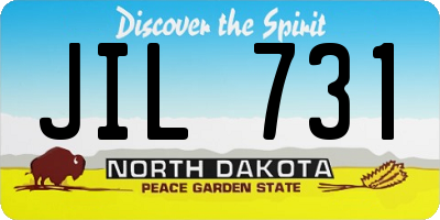 ND license plate JIL731