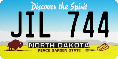 ND license plate JIL744