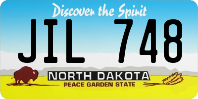 ND license plate JIL748