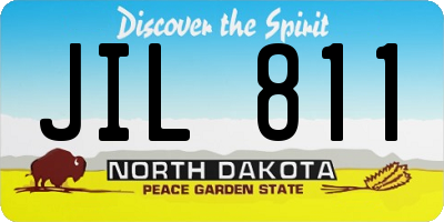 ND license plate JIL811
