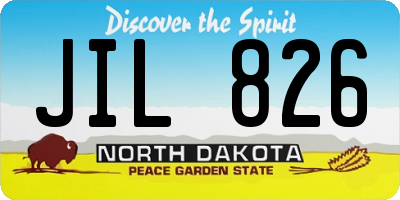 ND license plate JIL826