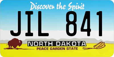 ND license plate JIL841