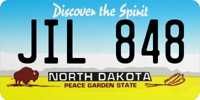 ND license plate JIL848