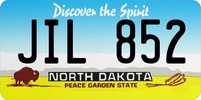 ND license plate JIL852