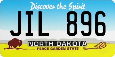 ND license plate JIL896