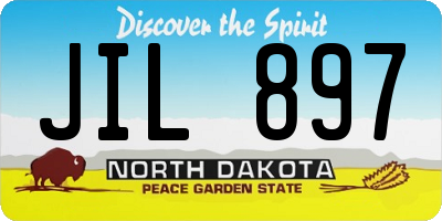 ND license plate JIL897