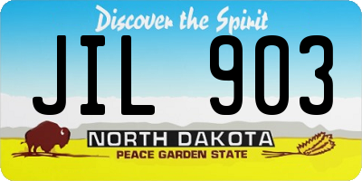 ND license plate JIL903