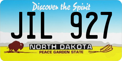 ND license plate JIL927