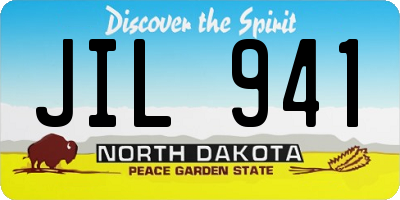 ND license plate JIL941
