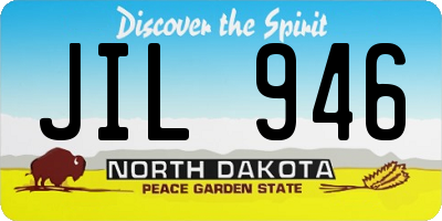 ND license plate JIL946