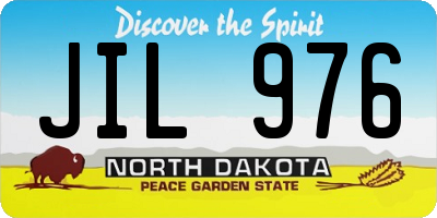 ND license plate JIL976