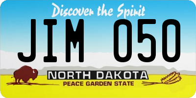 ND license plate JIM050