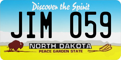 ND license plate JIM059