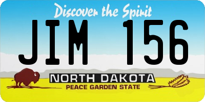 ND license plate JIM156