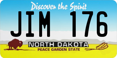 ND license plate JIM176