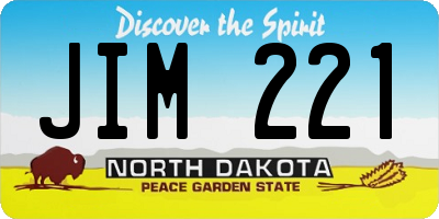 ND license plate JIM221