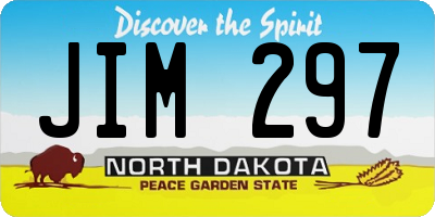 ND license plate JIM297