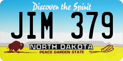 ND license plate JIM379