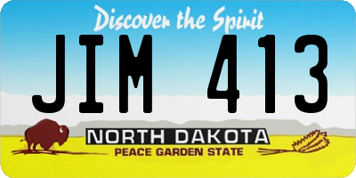 ND license plate JIM413