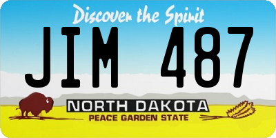 ND license plate JIM487