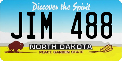 ND license plate JIM488