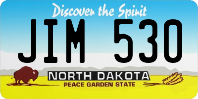 ND license plate JIM530