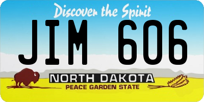 ND license plate JIM606