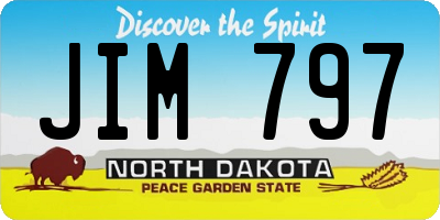 ND license plate JIM797