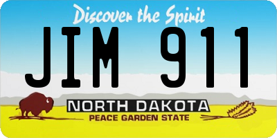 ND license plate JIM911