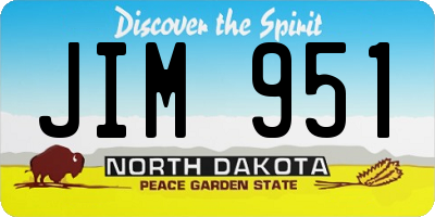 ND license plate JIM951