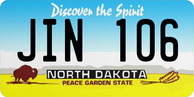 ND license plate JIN106