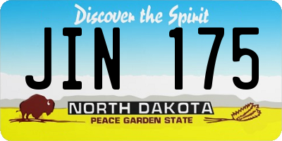 ND license plate JIN175