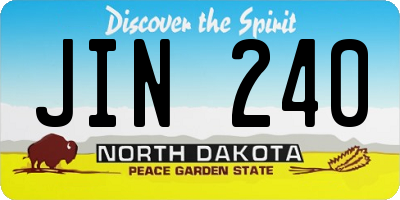 ND license plate JIN240
