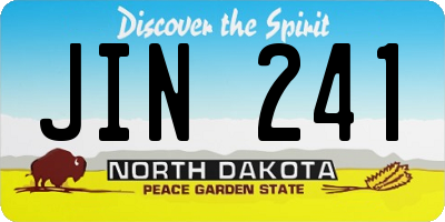 ND license plate JIN241