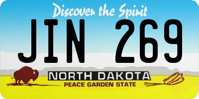 ND license plate JIN269