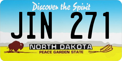 ND license plate JIN271