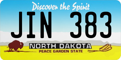 ND license plate JIN383