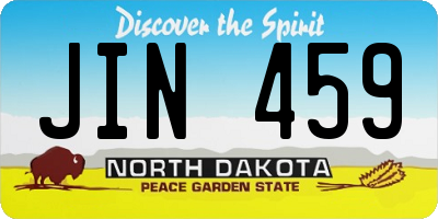 ND license plate JIN459