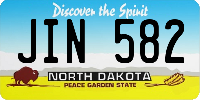 ND license plate JIN582