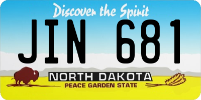ND license plate JIN681