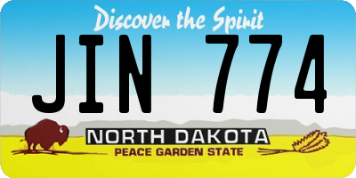 ND license plate JIN774
