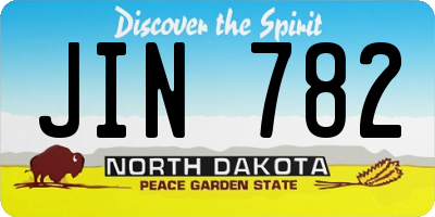 ND license plate JIN782