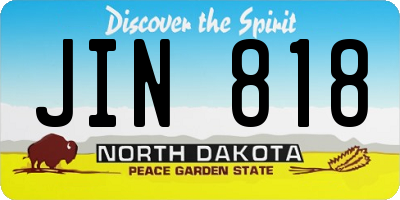 ND license plate JIN818