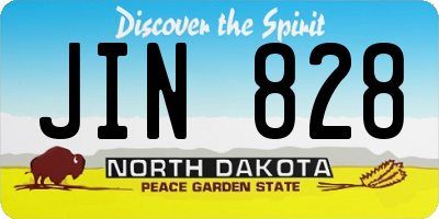 ND license plate JIN828
