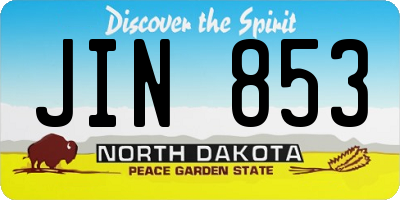ND license plate JIN853