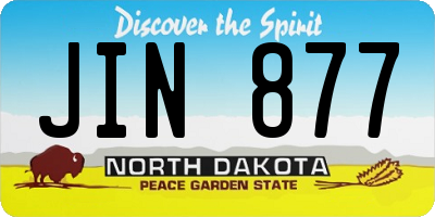 ND license plate JIN877