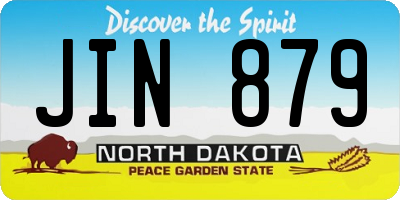 ND license plate JIN879