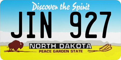 ND license plate JIN927