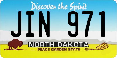 ND license plate JIN971